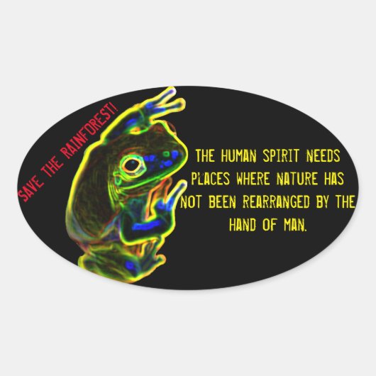Aufkleber für Regenwald gerettet (Vorderseite)