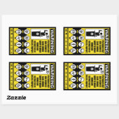 Aufkleber für Regierungswarnung (Blatt)