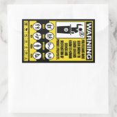 Aufkleber für Regierungswarnung (Tasche)