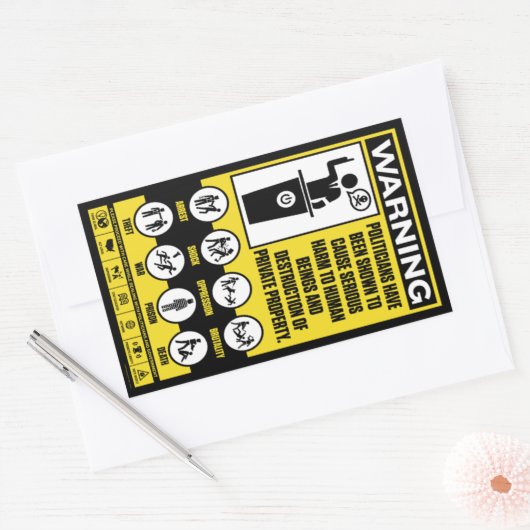 Aufkleber für Regierungswarnung (Umschlag)