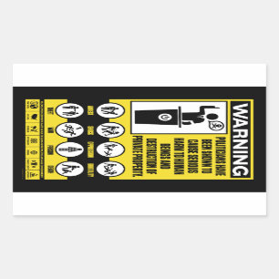 Aufkleber für Regierungswarnung