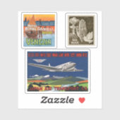 Aufkleber für Reisegepäck aus Mini-Jahrgang (Blatt)