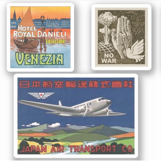 Aufkleber für Reisegepäck aus Mini-Jahrgang (Vorderseite)