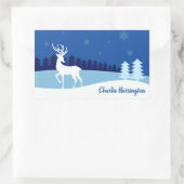 Aufkleber für Rentier-individuelle Name (Tasche)