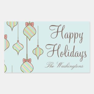 Aufkleber für Retro Holiday-Ornament