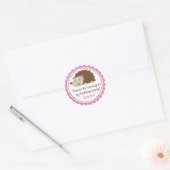 Aufkleber für rosa Igel (Umschlag)