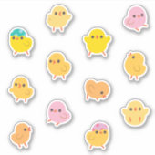 Aufkleber für rosa und gelbe Babytrackchen (Vorderseite)