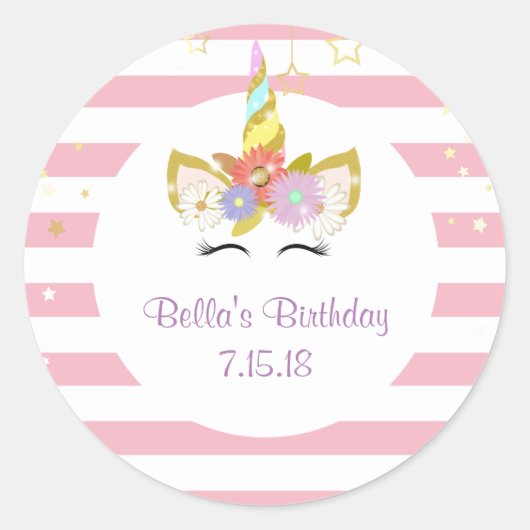 Aufkleber für Rosa und Gold (Vorderseite)