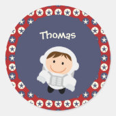 Aufkleber für Rot und Blaue Sterne (Vorderseite)