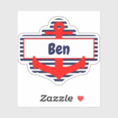 Aufkleber für Rot- und Navy-Blue-Anker für die Sch (Blatt)