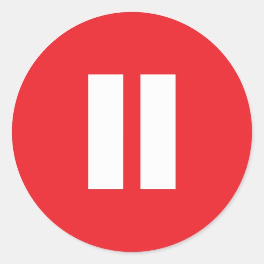 Aufkleber für Rot und Weiß-Pause (Vorderseite)