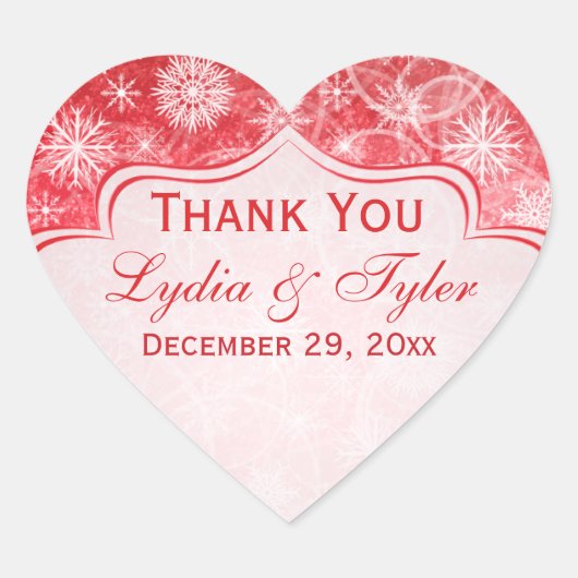 Aufkleber für Rot- und Weißschneeflocken-Gastgesch (Vorderseite)