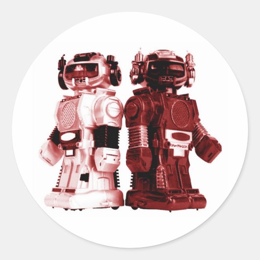 Aufkleber für rote Roboter (Vorderseite)