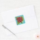 Aufkleber für rote Rosen (Umschlag)