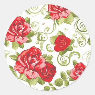 Aufkleber für rote Rosen