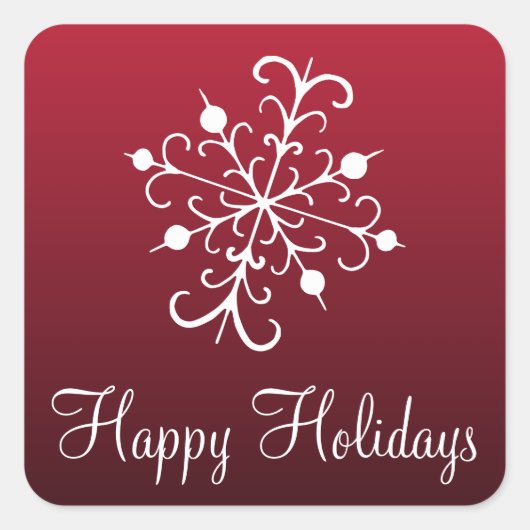 Aufkleber für Rote Schneeflocken (Vorderseite)