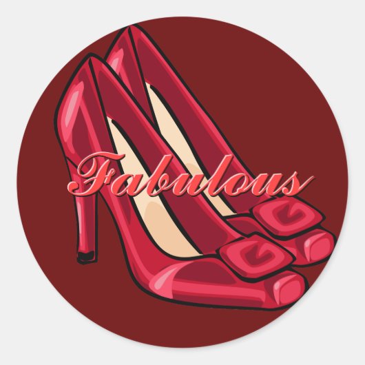 Aufkleber für rote Schuhe (Vorderseite)