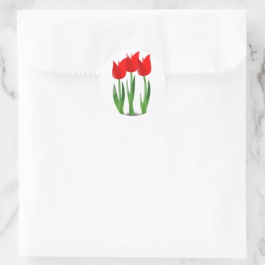 Aufkleber für Rote Tulips (Tasche)