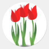 Aufkleber für Rote Tulips (Vorderseite)