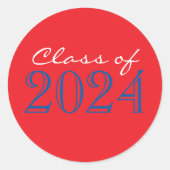 Aufkleber für rote und blaue Umschlag Aufkleber (Vorderseite)