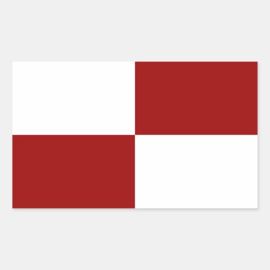 Aufkleber für rote und weiße Rechtecke (Vorderseite)
