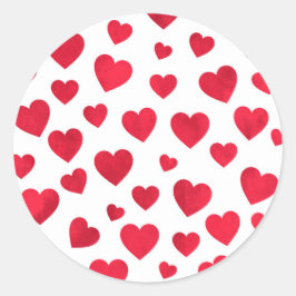Aufkleber für Rotes Herz-Valentinstag