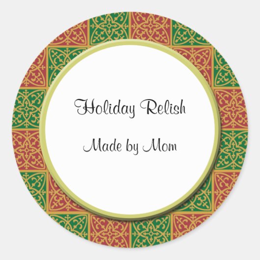 Aufkleber für rotes und grünes Muster (Vorderseite)