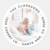 Aufkleber für Rücksendeadresse, klassisches Foto (Vorderseite)