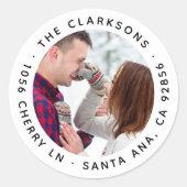 Aufkleber für Rücksendeadresse, klassisches Foto (Vorderseite)