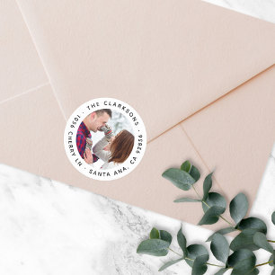 Aufkleber für Rücksendeadresse, klassisches Foto