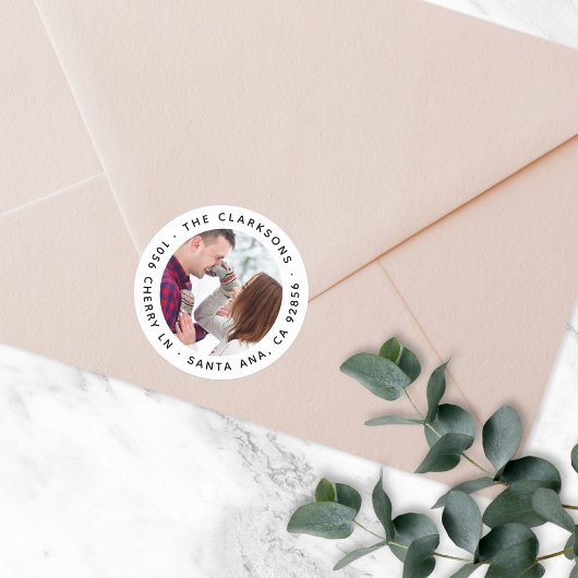 Aufkleber für Rücksendeadresse, klassisches Foto