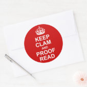 Aufkleber für Ruhe und Korrekturlesen behalten (Umschlag)