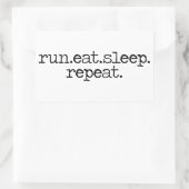 Aufkleber für "Run eat sleep" (Tasche)