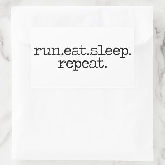 Aufkleber für "Run eat sleep" (Tasche)