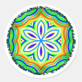 Aufkleber für runde Blume