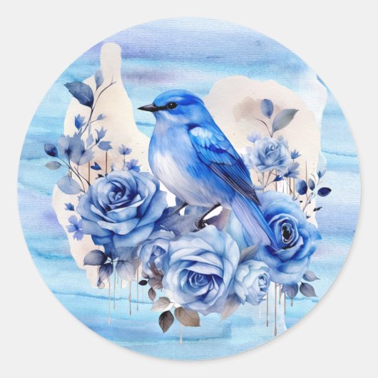 Aufkleber für runder Umschlag Aufkleber (Vorderseite)