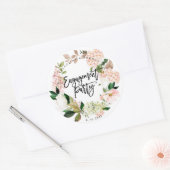 Aufkleber für rustikal-rosa Blumenkranz (Umschlag)