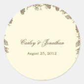 Aufkleber für rustikale Gastgeschenk Hochzeit (Vorderseite)