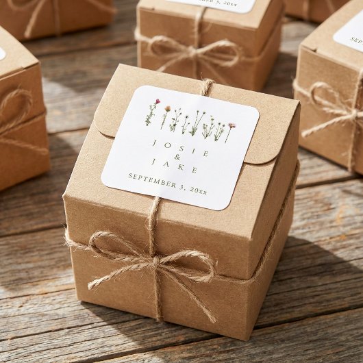 Aufkleber für rustikale Hochzeitstiefel