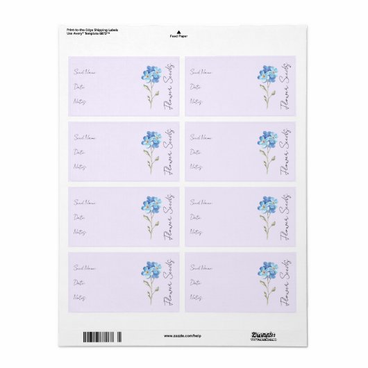 Aufkleber für Saatgutpackung | Blume - Packungseti (Vorne)