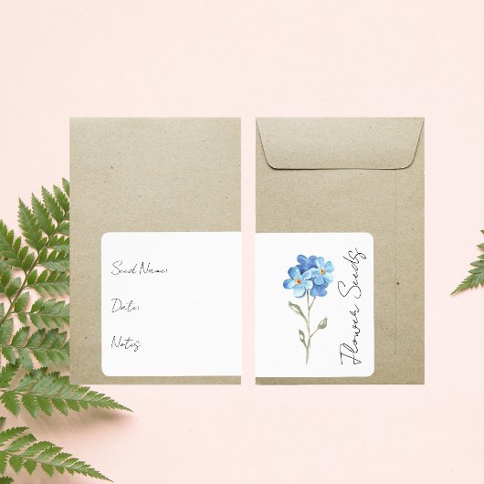 Aufkleber für Saatgutpackung | Blume - Packungseti