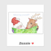 Aufkleber für Santa und Rudolf (Blatt)