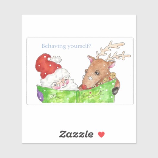 Aufkleber für Santa und Rudolf (Blatt)