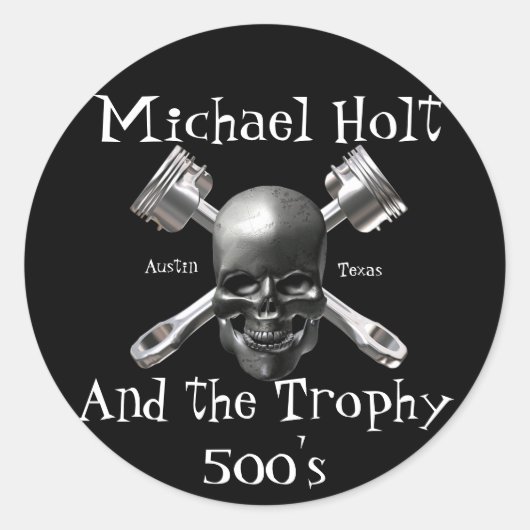 Aufkleber für Schädel und Kolben (Vorderseite)