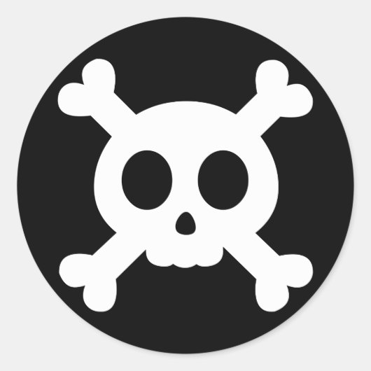 Aufkleber für Schädel und Kreuzknochen (Vorderseite)