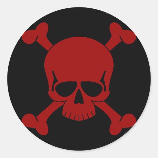 Aufkleber für Schädel und Kreuzknochen (Vorderseite)