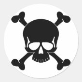 Aufkleber für Schädel und Kreuzknochen (Vorderseite)