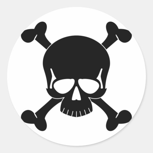 Aufkleber für Schädel und Kreuzknochen (Vorderseite)