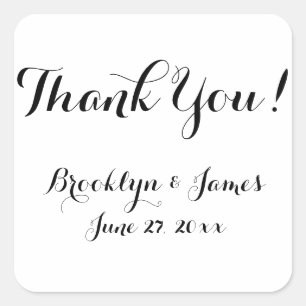 Aufkleber für schlichte weiße Gastgeschenk Hochzei