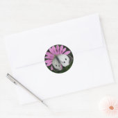 Aufkleber für Schmetterlinge und rosa Blume (Umschlag)
